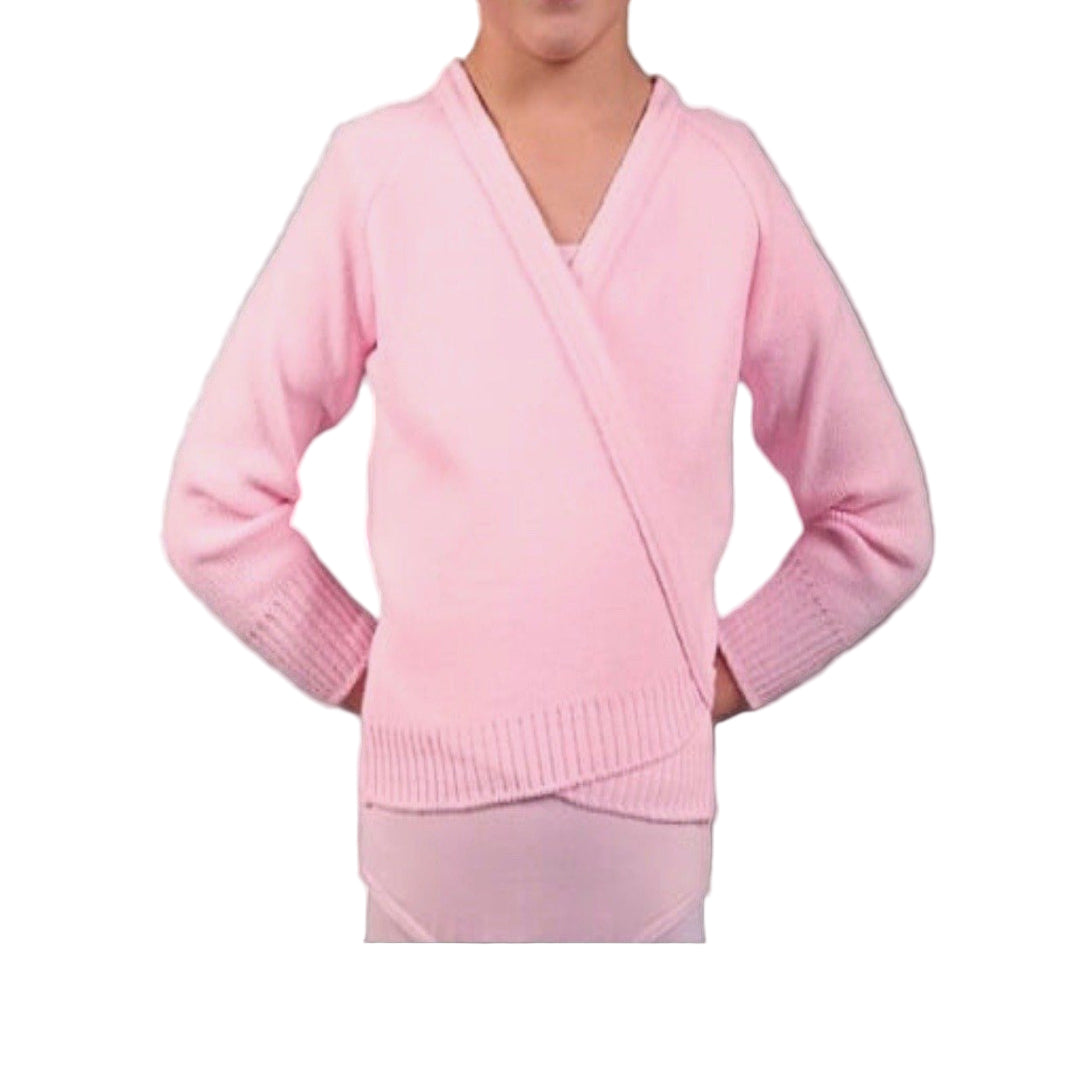  Pink Child's Knitted Ballet Wrap Top
