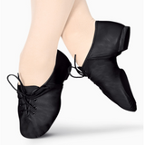 Black Lace Up Jazz Shoes by Showstopper
