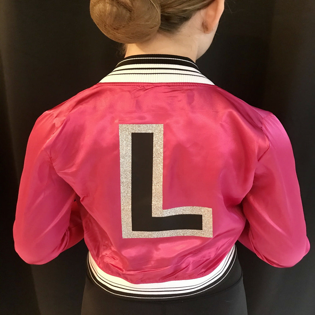 Pink satin cheap baseball jacket