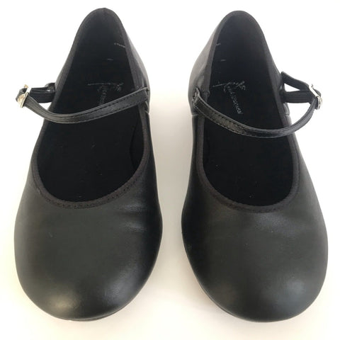 Slick Double Soled Black Tap Shoes